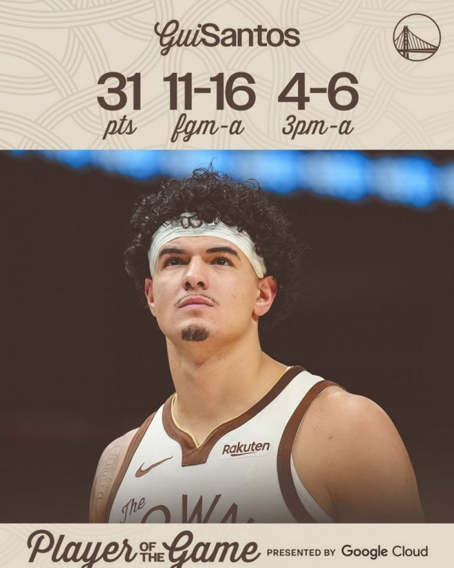 勇士逆转篮网 桑托斯31分率队终结九连败