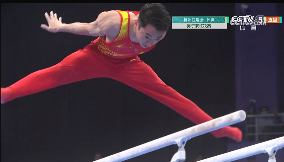 邹敬园摘得杭州亚运会体操双杠金牌